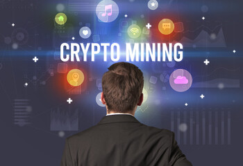 Rear view of a businessman