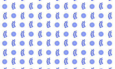 blue and white flower pattern