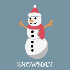 doodle freehand sketch drawing of a snowman.