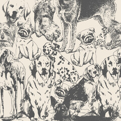 pattern with dogs