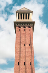 Fototapeta na wymiar classical italian tower and clouds