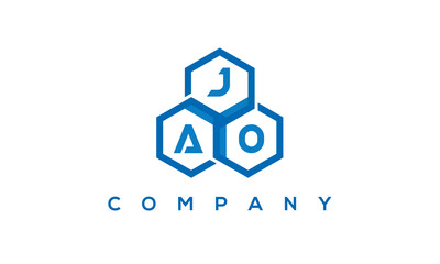 JAO three letters creative polygon hexagon logo	