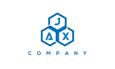 JAX three letters creative polygon hexagon logo	