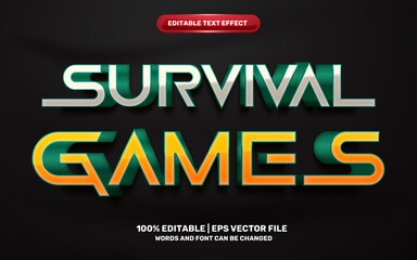 survival games squid game 3d editable text effect style