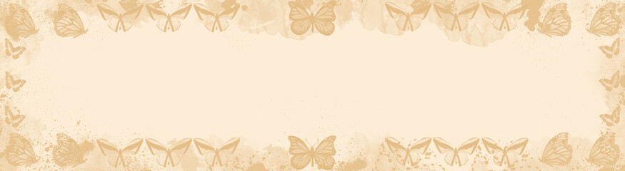 Beżowe tło z motylami © Hanna