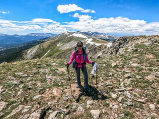 Fototapeta na wymiar Thru-hiking the long distance Colorado Trail, Colorado.