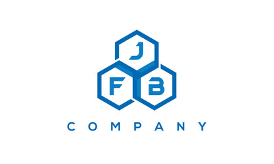 JFB three letters creative polygon hexagon logo	