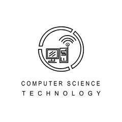 computer signal science logo concept technology