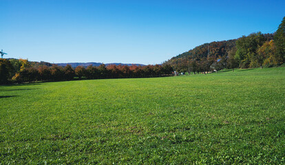 Sunny day in Liestal, Sissach, itingen, Baselland, basel in Switzerland with Swiss Culture and amazing nature and history