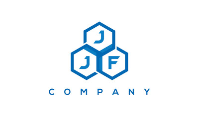 JJF three letters creative polygon hexagon logo	