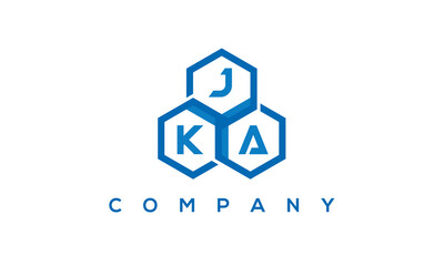 JKA three letters creative polygon hexagon logo	