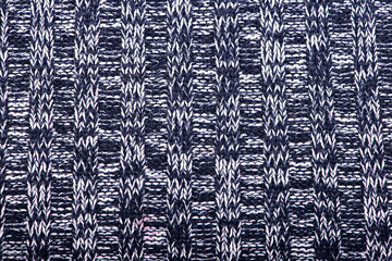 Knitted background. Knitted texture. A sample of knitting from wool. Knitting Pattern.