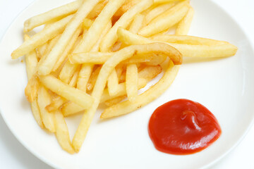 フライドポテトとケチャップ
