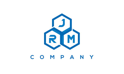 JRM three letters creative polygon hexagon logo	