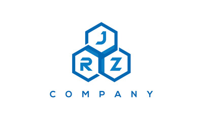 JRZ three letters creative polygon hexagon logo	