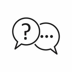 Question mark sign in a speech bubble