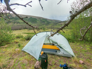 Campsite on the 485 mile Colorado Trail, Colorado