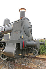 Fototapeta na wymiar Vintage steam train engine 