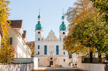 Arlesheim, Dom, Arlesheimer Dom, Domplatz, Spazierweg, Dorf, Baselland, Herbst, Herbstlaub,...