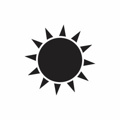 Sun icon, isolated. Flat design.