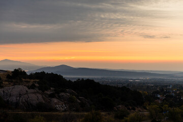 Dawn in the surroundings of the Navacerrada reservoir in Madrid