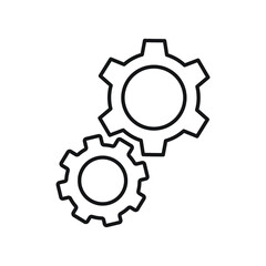 Gear Icon - Setting or Cog Sign and Symbol for Design