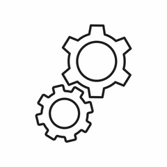 Gear Icon - Setting or Cog Sign and Symbol for Design