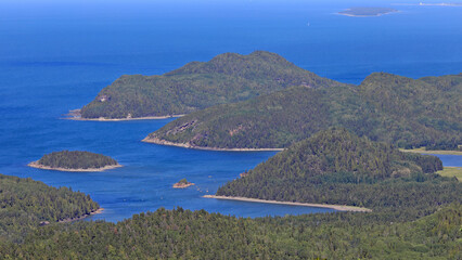 Aerial view of Bic National Park, Quebec, Canada