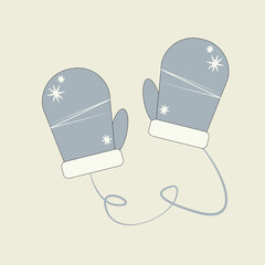 illustration of an background/mittens/winter mittens