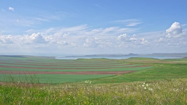 Lakes Shira and Bele, Beautiful lakes of Siberia, Khakassia, Russia