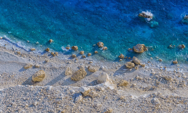 Mizithres Kliff Felsen in Zakynthos Ionische Insel, Griechenland.