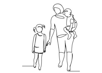 mother with two children