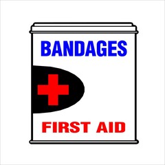 bandages box packaging vector design