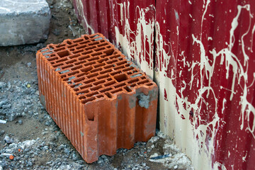 construction debris left by workers
