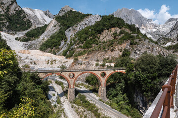 Bridge of Vara in Carrara, site of the Old Private Marble Railway - Tuscany, Italy