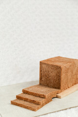 Chocolate toasted bread whole. Choco bread toast.