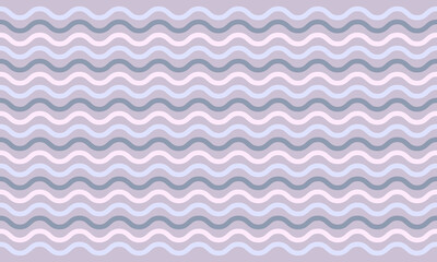 Simple clean random Wave pattern using colours Blue, Light Pink and Steel Blue in the light violet background for creative graphic design work