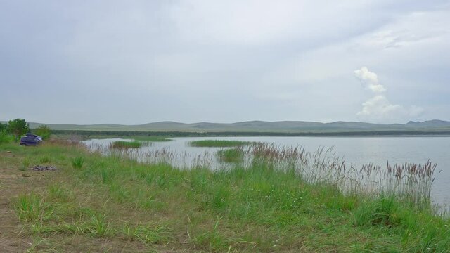 Lakes Shira and Bele, Beautiful lakes of Siberia, Khakassia, Russia