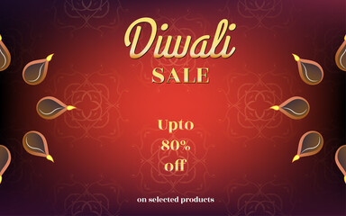 Fototapeta na wymiar Happy Diwali - Colorful diwali sales banner, Happy Diwali sales banner vector Illustration,