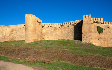 Fototapeta na wymiar Fragment of the wall of the ancient fortress Naryn-Kala. Derbent, Republic of Dagestan. Russia