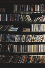 CDs in sheves