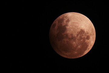 full moon over black