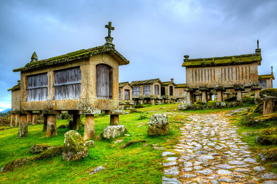 Granaries in the Village of Lindoso, Portugal
