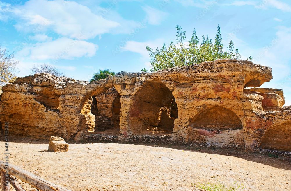 Canvas Prints The arches in rocks in Agrigento archaeological site, Sicily, Italy