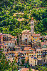 Fototapeta na wymiar The Village of Luceram, Alpes-Maritimes, Provence, France