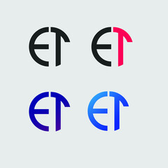 ea letter logo vector template Creative modern shape colorful monogram Circle logo company logo ea logo