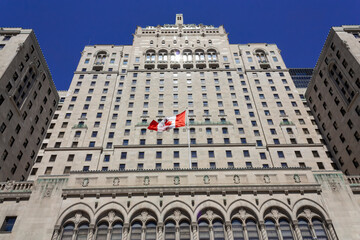 The soaring facade of a 1920s tower in Toronto