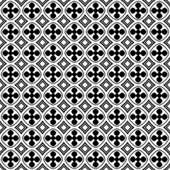 Vector seamless black and white geometric pattern.