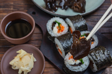 Wood ear mushroom- japanese sushi fastfood