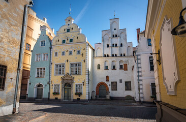 Three Brothers - three dwelling houses in Riga, the oldest dating from the late 15th century -...